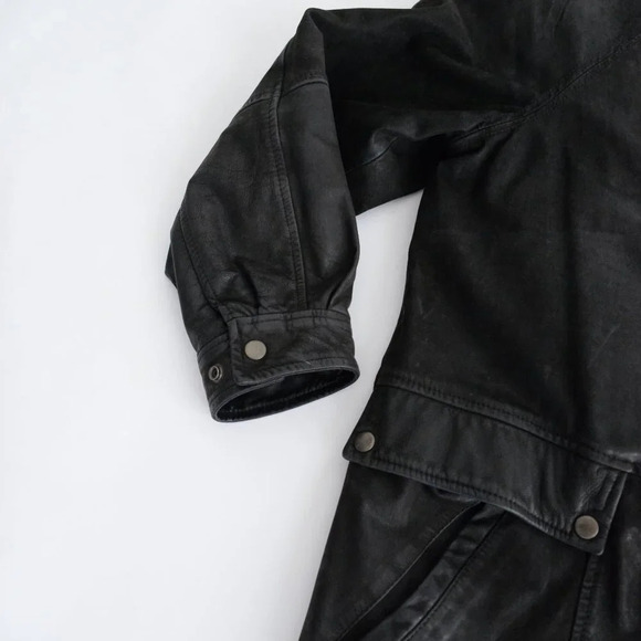 Danier - Vintage 100% Leather w Removable, Black & White Checker  Liner - Small - Picture 9 of 16